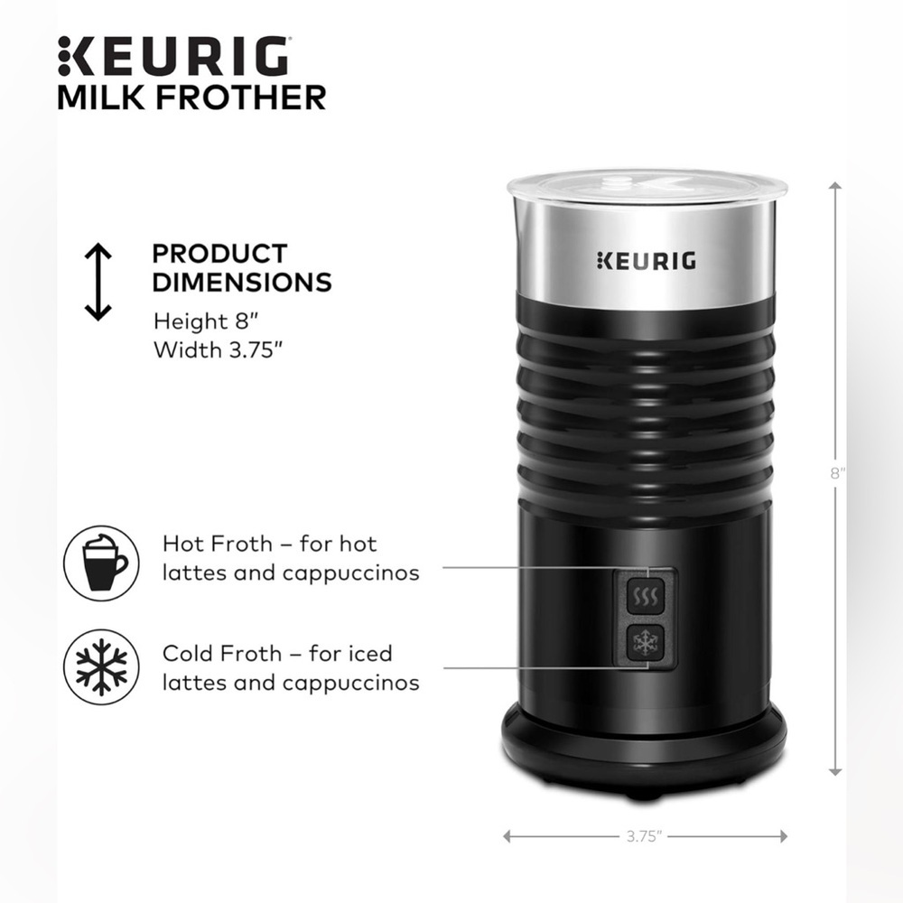 NEW Keurig Hot & Cold Milk Frother - Picture 9 of 14